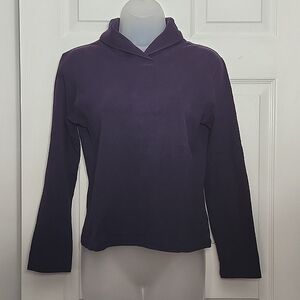 Lauren Ralph Lauren L/S Shawl Collar T-Shirt, Purple, Small